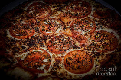 Travel Luggage - Tomato Pizza by Ronald Grogan