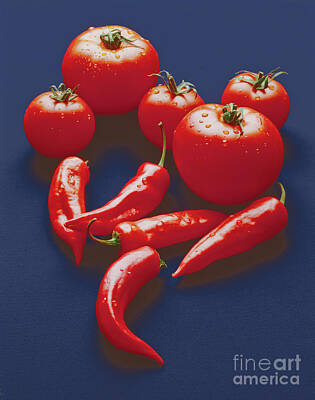 Nailia Schwarz Food Photography - Tomatoes and Peppers by Lionel F Stevenson