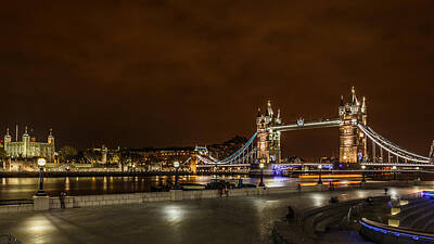London Skyline Royalty-Free and Rights-Managed Images - Tower of London and Tower Bridge by Izzy Standbridge
