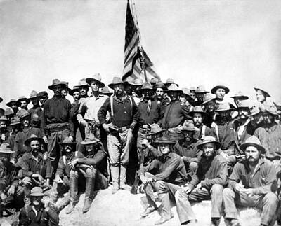 Landmarks Photo Royalty Free Images - Teddy Roosevelt and The Rough Riders Royalty-Free Image by War Is Hell Store