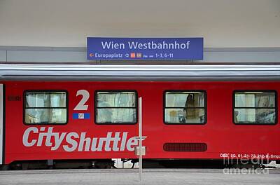 From The Kitchen - Train at Vienna Wien Westbahnhoff railway station Austria by Imran Ahmed