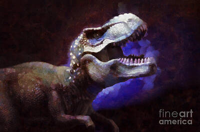 Fantasy Royalty-Free and Rights-Managed Images - Trex roar by Pixel Chimp