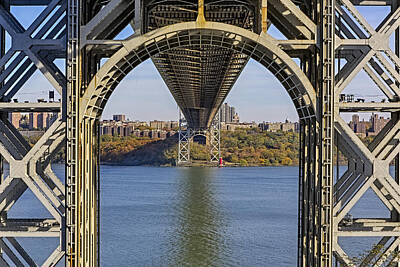 Politicians Photos - Under The George Washington Bridge by Susan Candelario
