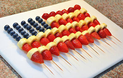 Landmarks Rights Managed Images - American Flag Fruit Kabobs Royalty-Free Image by Brian Tada
