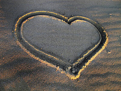 Train Photography Rights Managed Images - Valentines Day - Sand Heart Royalty-Free Image by Daliana Pacuraru