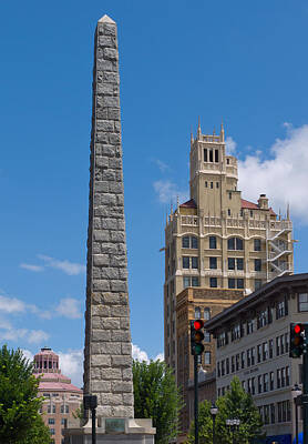 Valentines Day - Vance Monument in Asheville by Melinda Fawver