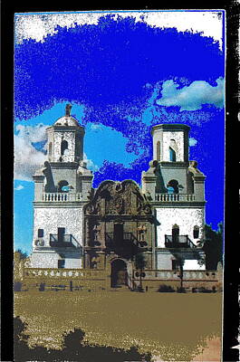 I Want To Believe Posters Rights Managed Images - Vertical view San Xavier Mission Tucson Arizona unknown date-2013  Royalty-Free Image by David Lee Guss