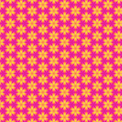 Florals Digital Art - Vibrant Pink and Yellow Floral Abstract Pattern by Shelley Neff