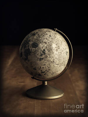 Studio Grafika Patterns Rights Managed Images - Vintage Moon Globe Royalty-Free Image by Edward Fielding