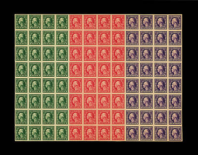 Politicians Photo Royalty Free Images - Vintage Postage Stamps 1916 Royalty-Free Image by Andrew Fare