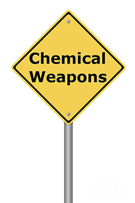 Laundry Room Signs - Warning Sign Chemical Weapons by Henrik Lehnerer