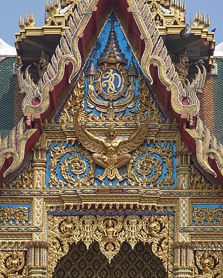 Only Orange - Wat Thung Setthi Ubosot Gable DTHB1545 by Gerry Gantt