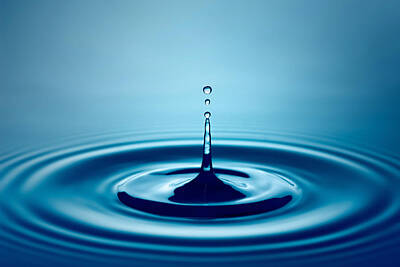Abstract Royalty Free Images - Water Drop Splash Royalty-Free Image by Johan Swanepoel