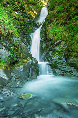 Travel Pics Royalty Free Images - Water Flowing Down A Rugged Slope Royalty-Free Image by Zachary Sheldon