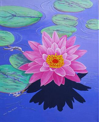 Lilies Paintings - Water Lily by Carol Sabo