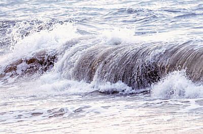 Beach Royalty-Free and Rights-Managed Images - Wave in stormy ocean by Elena Elisseeva