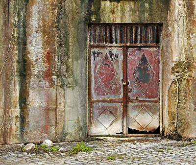 Superhero Ice Pop - Weathered Metal Door and Stone Wall by Claudio Bacinello