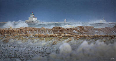Everet Regal Royalty-Free and Rights-Managed Images - West Pierhead in Ice by Everet Regal