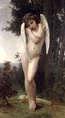 Nudes Digital Art - Wet Cupid by William Bouguereau