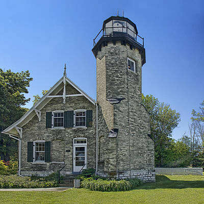 Randall Nyhof Royalty-Free and Rights-Managed Images - White River Lighthouse by Randall Nyhof