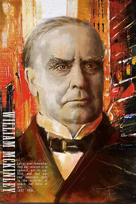 Politicians Royalty-Free and Rights-Managed Images - William McKinley by Corporate Art Task Force