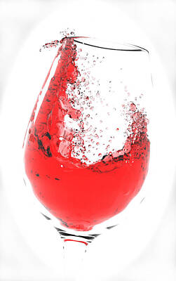 Wine Digital Art Royalty Free Images - Wine Glass Royalty-Free Image by Brainwave Pictures