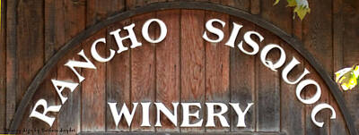 Food And Beverage Digital Art - Winery Sign by Barbara Snyder