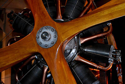 Zen Rights Managed Images - Wooden 4-Blade Propeller Royalty-Free Image by Nadalyn Larsen