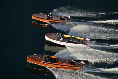 Science Collection - Wooden Runabouts on Lake Tahoe - use discount code SVGGMT at checkout by Steven Lapkin