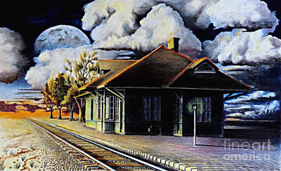 Surrealism Drawings - Woodstock Station by David Neace