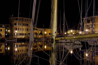 Sir Lawrence Almatadema - Yacht harbor at night by Ulrich Kunst And Bettina Scheidulin
