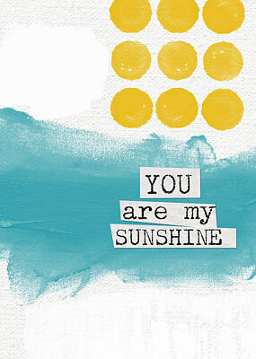 War Ships And Watercraft Posters - You Are My Sunshine- abstract mod art by Linda Woods
