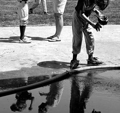Surrealism Photo Royalty Free Images - Youth Baseball 1 Royalty-Free Image by David Gilbert