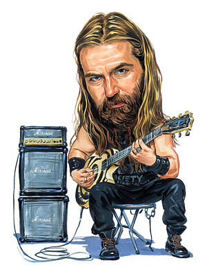 Musician Royalty-Free and Rights-Managed Images - Zakk Wylde by Art  