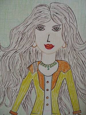 Drawings Rights Managed Images - Anamika Royalty-Free Image by Sonali Gangane