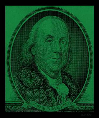 Little Mosters - BEN FRANKLIN in DARK GREEN by Rob Hans
