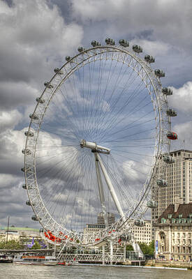London Skyline Photos - London Skyline EDF Eye  by David French