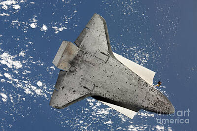 Seascapes Larry Marshall - The Underside Of Space Shuttle by Stocktrek Images