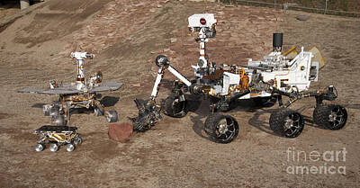 Travel Luggage - Three Generations Of Mars Rovers by Stocktrek Images
