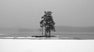 Jouko Lehto Photos - Haukkajarvi first snow by Jouko Lehto