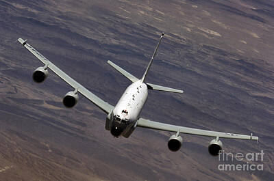 Wine Down - A U.s. Air Force Rc-135 Rivet Joint by Stocktrek Images