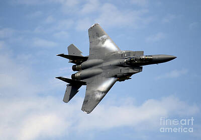 Red White And You - An F-15e Strike Eagle Soars by Stocktrek Images