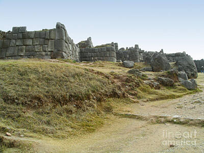 Digital Art Rights Managed Images - Sacsayhuaman Ruins in Cusco Royalty-Free Image by Carol Ailles