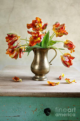 Still Life Royalty Free Images - Still Life with Tulips Royalty-Free Image by Nailia Schwarz