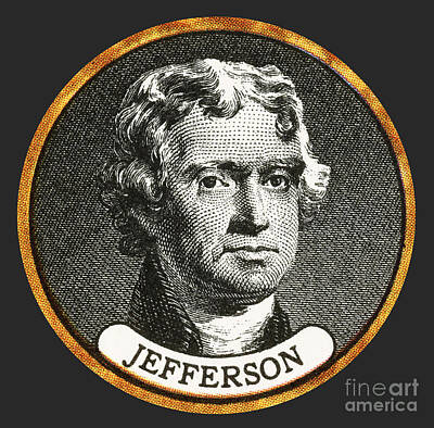 Politicians Photos - Thomas Jefferson, 3rd American President by Photo Researchers