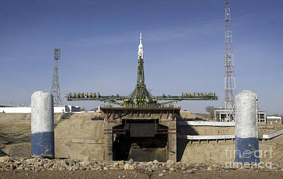 Abstract Male Faces - The Soyuz Rocket Is Erected by Stocktrek Images