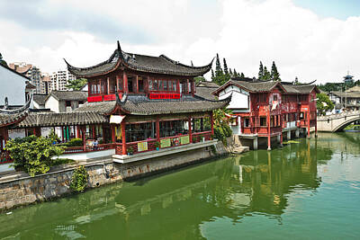 For The Cat Person Royalty Free Images - the Waterfront scenery at the Qibao Ancient Town Royalty-Free Image by Jiayin Ma