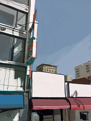 City Scenes Mixed Media - A Clear Day by Russell Pierce