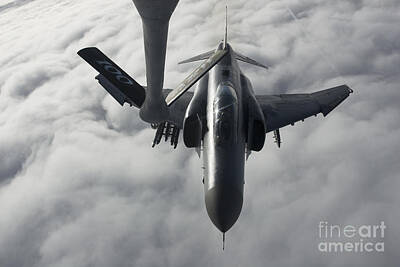 Dog Illustrations - A Luftwaffe F-4f Phantom Ii Approaches by Gert Kromhout