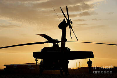 Bear Photography - A Uh-60l Black Hawk Helicopter by Terry Moore